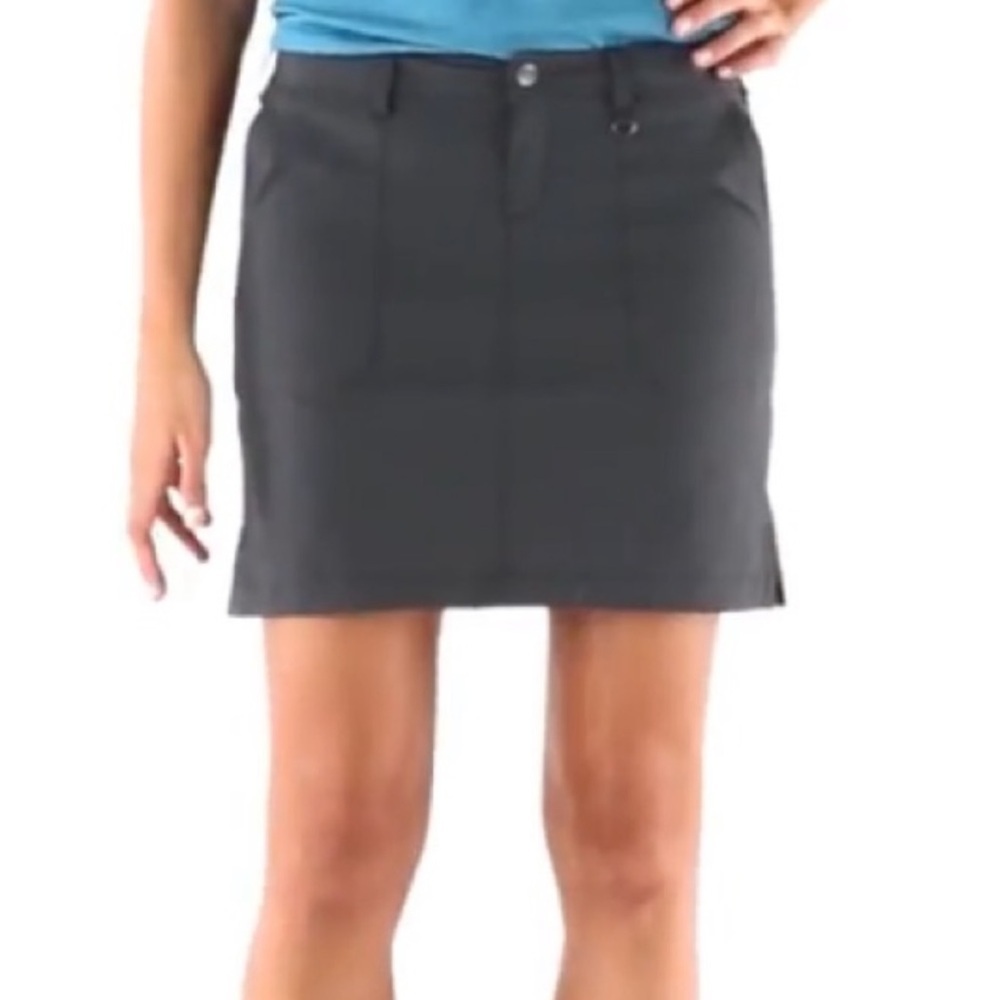 REI Hiking Skirt Skort Women’s 16 Gray Nylon Blend Stretchy Outdoor Utility